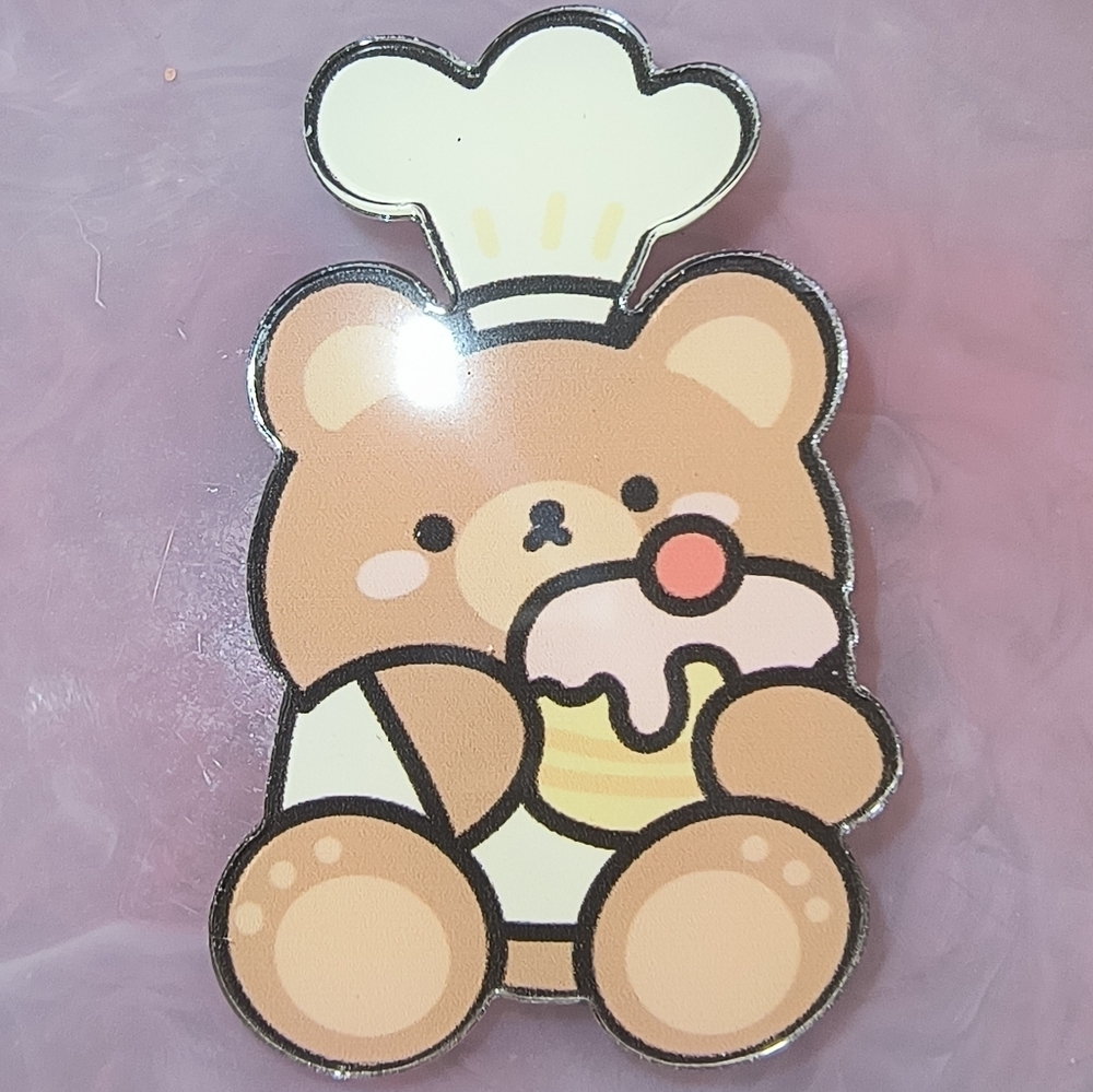 Cute Bear Chef Enamel Pin